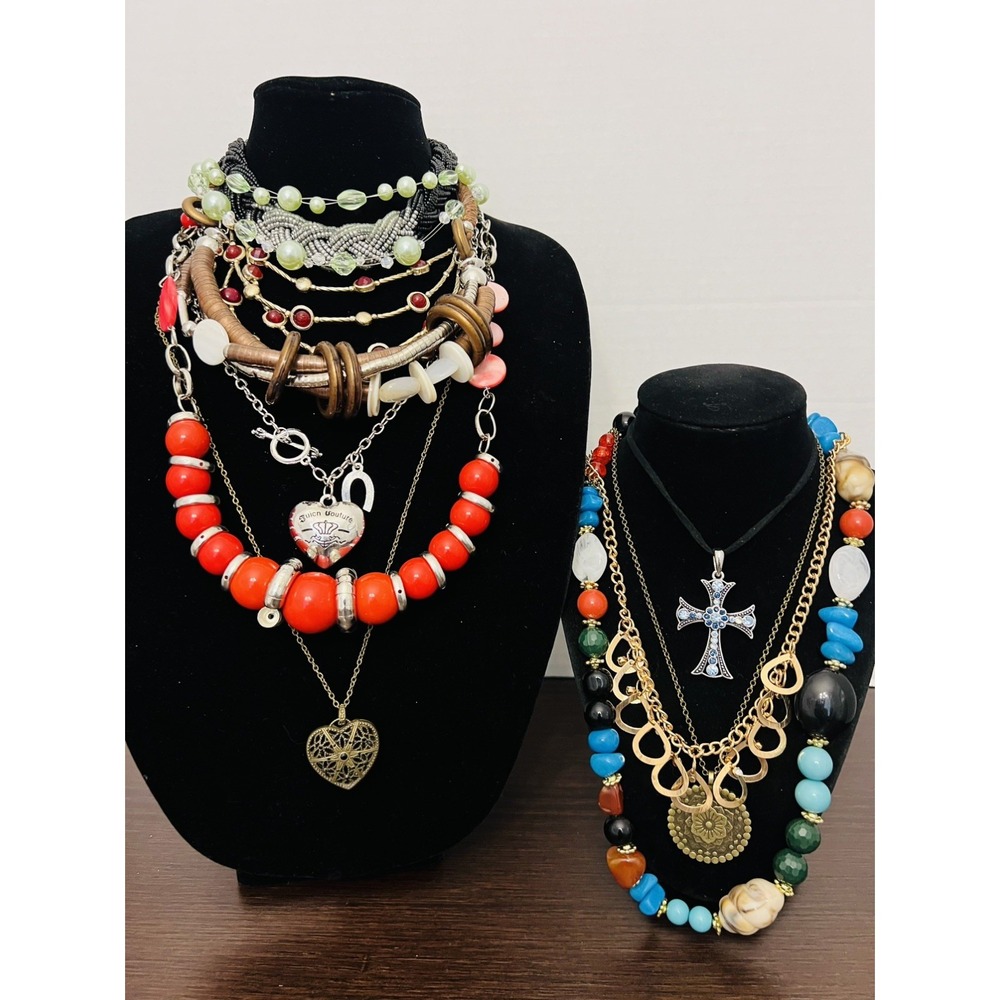 Vintage to Now 12 Necklaces Bundle Lot Wear, Craft
